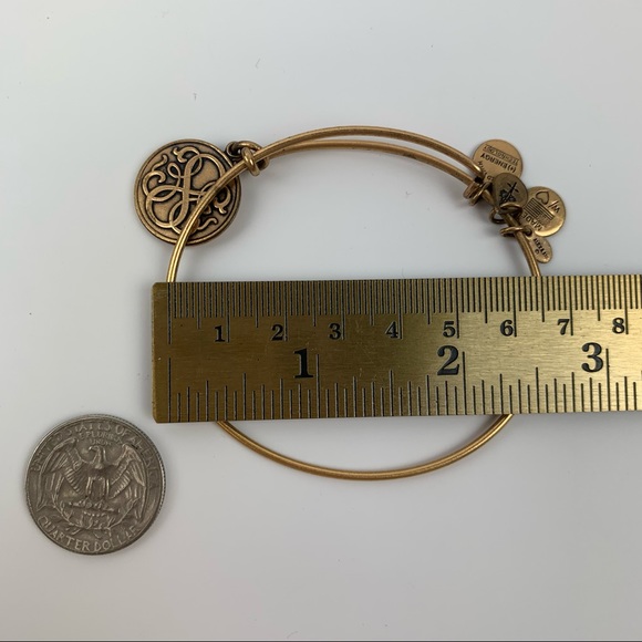 Alex and Ani Bangle Bar "Path of Life" Rafaelian Gold-Tone Expandable Bracelet - Picture 8 of 11